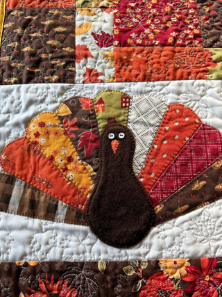 Appliquéd Turkey Leaf Table Runner