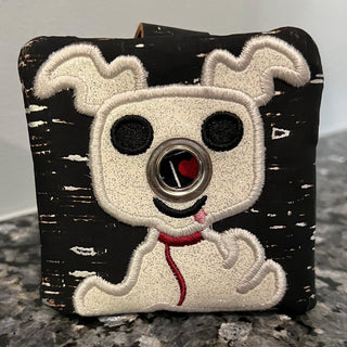 Bolts and Bridges On the Go Puppy Poop Bag - Black Cork front