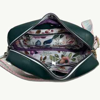 Bolts & Bridges Rainbow Rose Crossbody inside view, boltsandbridges.com
